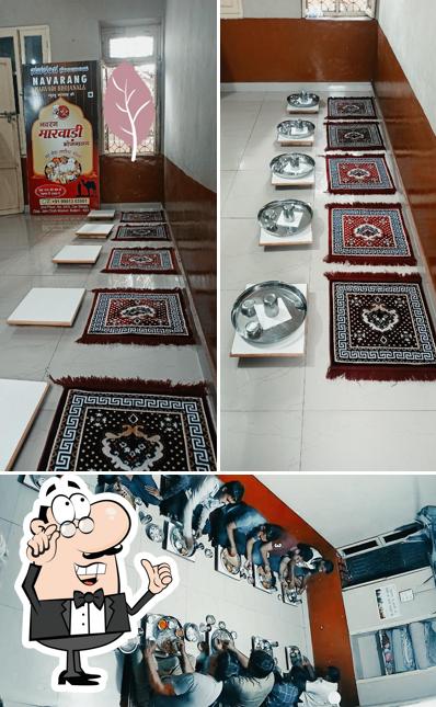 The interior of Navrang Marvadi Bhojnalaya