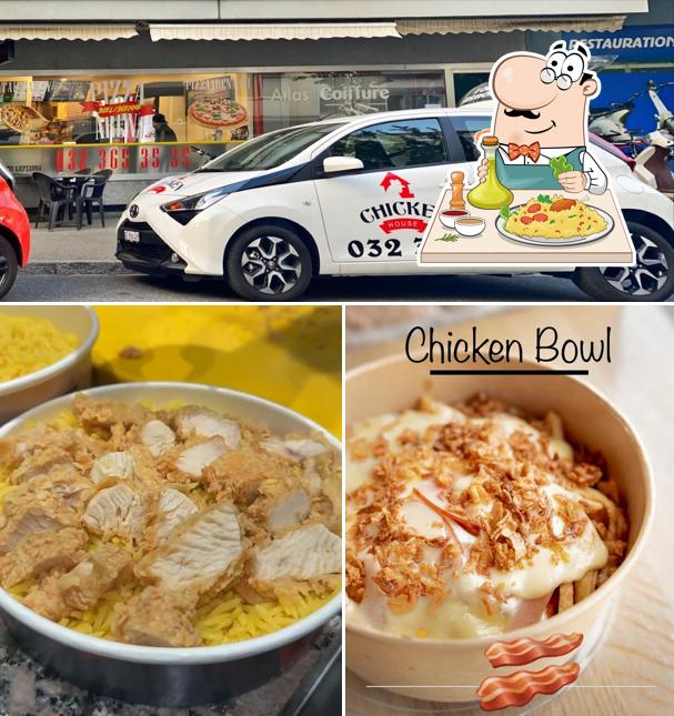 La foto di cibo e esterno da Chicken House Biel/Bienne – Poulet frit & burgers