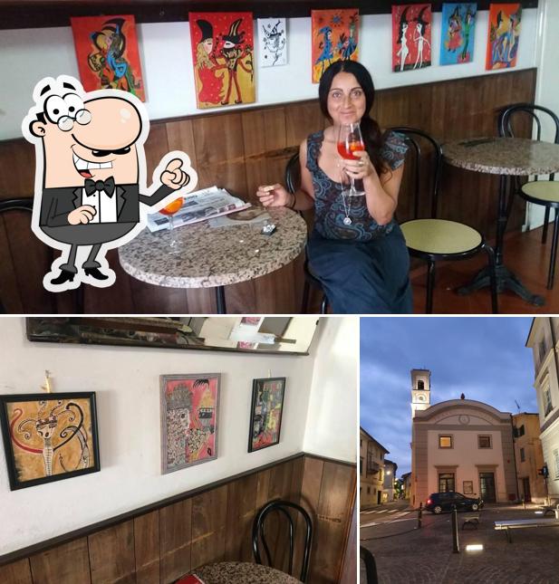 Guarda la immagine che raffigura la interni e esterno di Bar Sport da Raoul