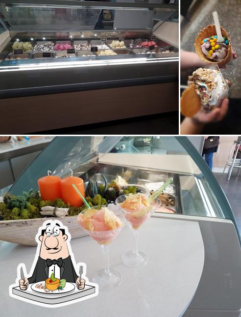L'arte del Gelato si caratterizza per la cibo e interni