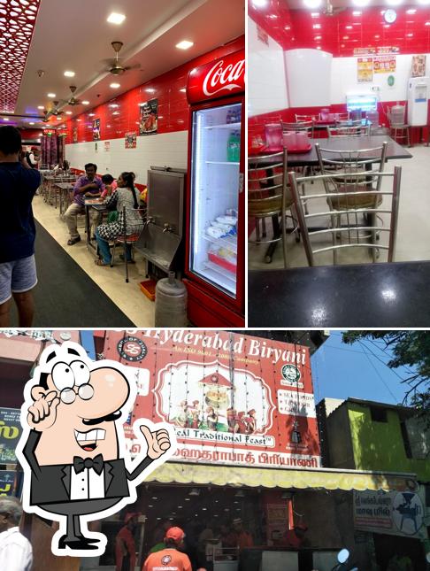 The interior of SS Hyderabad Biryani, Ambattur Oragadam