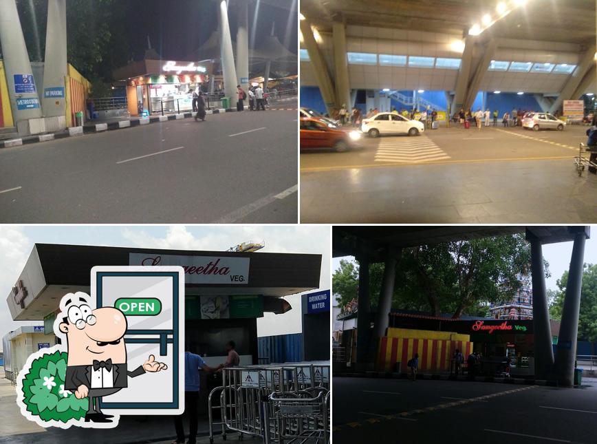 Enjoy the view at the outside area of Sangeetha Veg