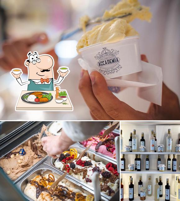 Questa è la foto che presenta la cibo e interni di Antica Gelateria Dell'accademia