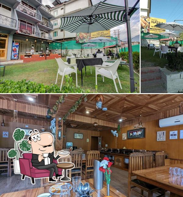 The interior of Udupi Restaurant Manali