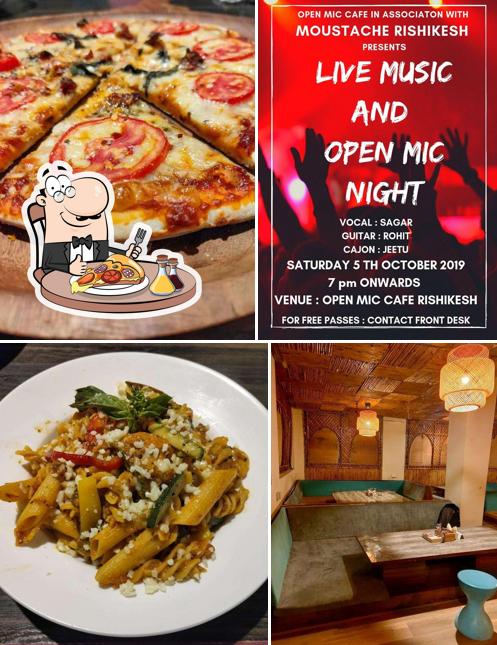 Get pizza at Open Mic Cafe