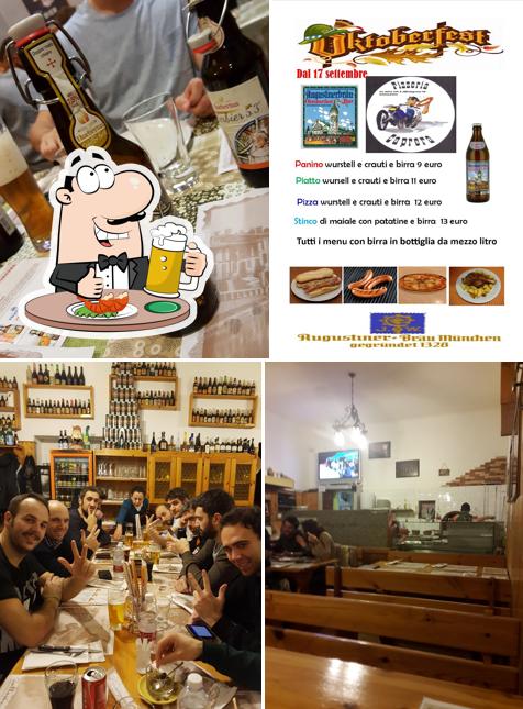 Puoi goderti un rinfrescante bicchiere di birra chiara o scura