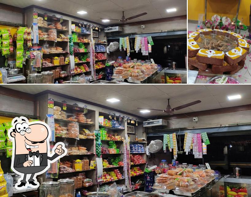 Among various things one can find interior and dessert at New Surya Sweets and Bakes