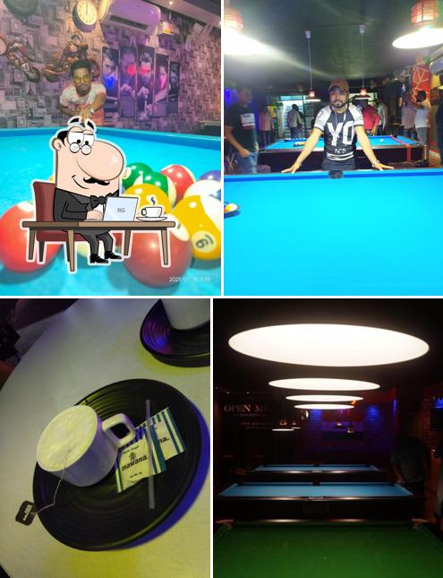 Take a seat at one of the tables at Snook House Cafe