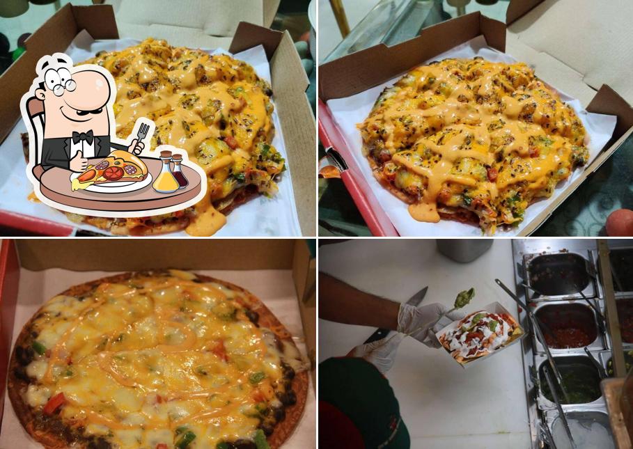 Pick various types of pizza