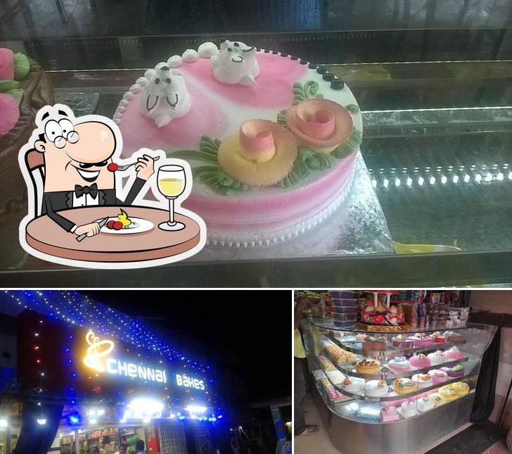 Among various things one can find food and exterior at Chennai Bakes