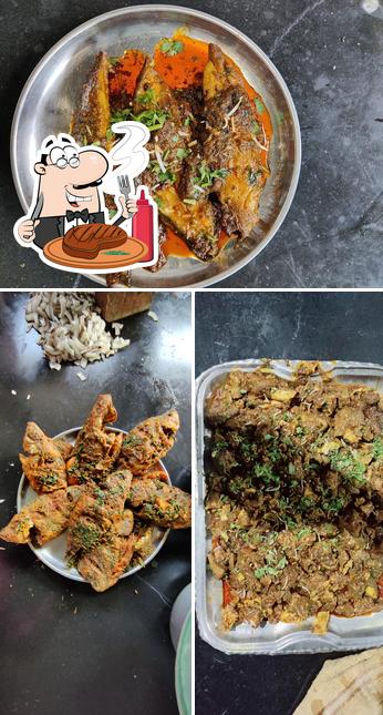 Try out meat dishes at Hotel Durga