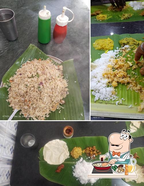Fried rice at Saravanas Hotel