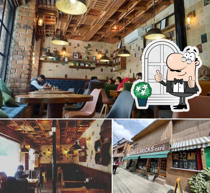 This is the photo showing exterior and interior at Books & Bricks Cafe