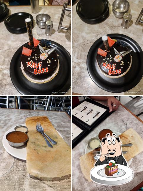 Chocolate cake at Hotel Apsara