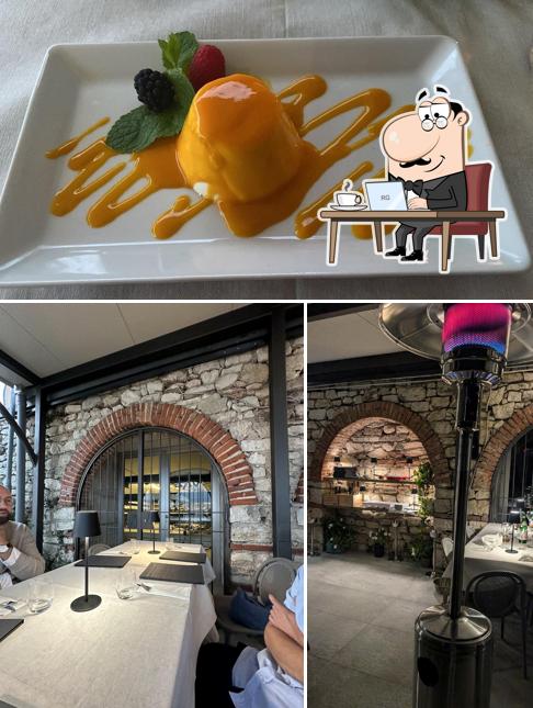 La immagine di interni e cibo da Rowing Bistrot Gardone Riviera