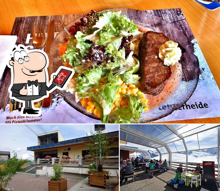 Tra le diverse cose da Bergrestaurant Brüggerstuba si possono trovare la esterno e cibo