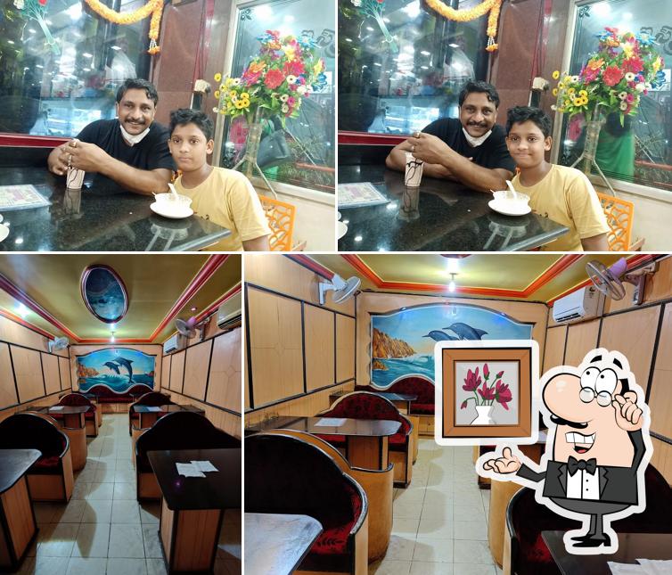 The interior of Gowthami Icream Parlour