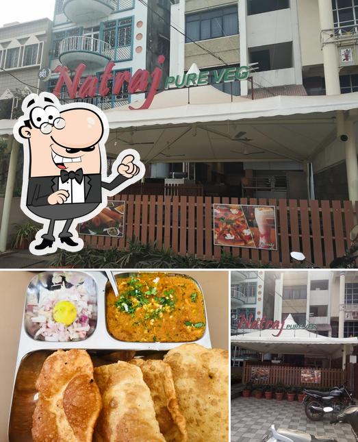 The picture of exterior and dessert at Nataraj Hotel