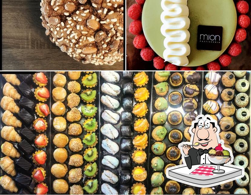 Pasticceria Mion serve un'ampia selezione di dessert