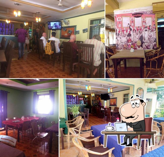 The interior of Brilliant Restaurant Benaulim
