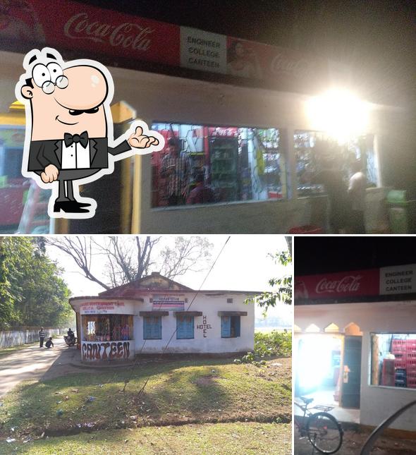 Check out the picture depicting interior and exterior at Engineering college canteen Bhai Da Canteen
