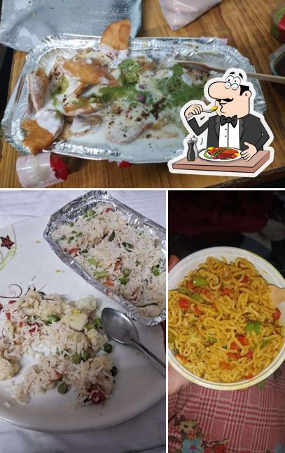 This is the photo showing food and interior at Mere Pind Da Swad