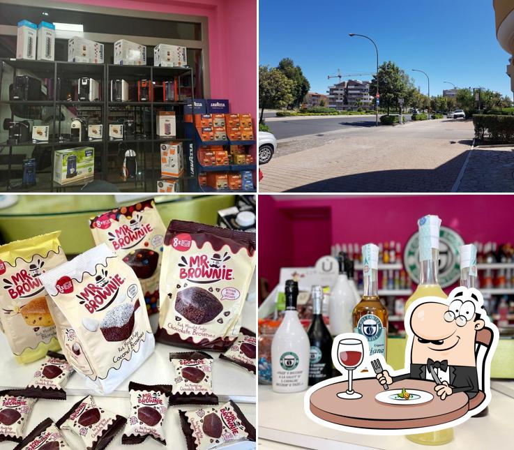 Questa è la immagine che mostra la cibo e esterno di Coffèe Shop Dos Santos