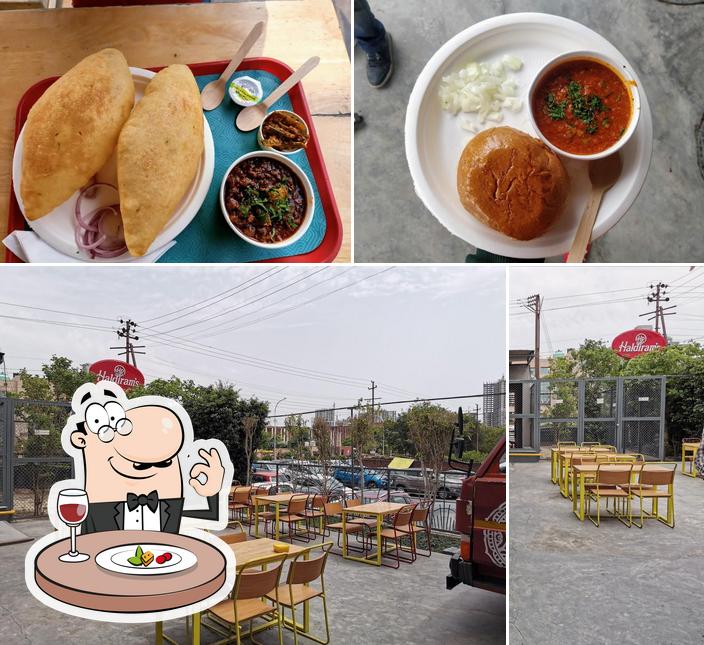 Take a look at the picture displaying food and interior at Haldiram's Food Caravan
