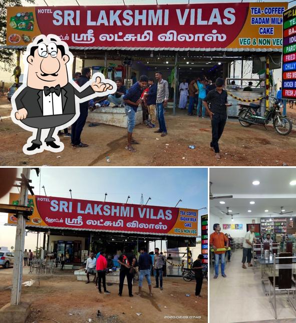 The interior of Hotel Sri Lakshmi Vilas