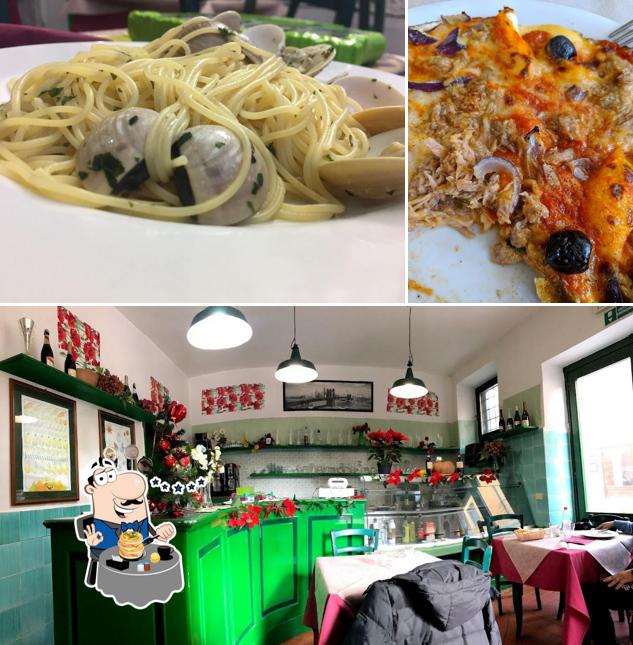 La cibo e interni del ristorante