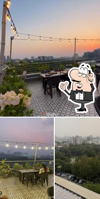 The interior of Seven Cafe-rooftop cafe