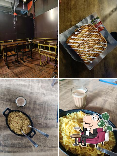 Take a seat at one of the tables at DESI CHAI THEKA