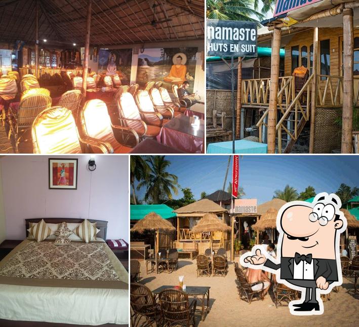 The interior of Namaste Beach Huts and Restaurant
