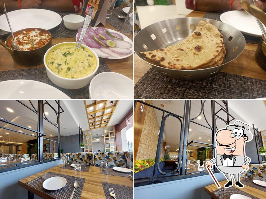Take a look at the photo displaying exterior and food at CHAKHNA FINE DINE & ROOFTOP RESTAURANT