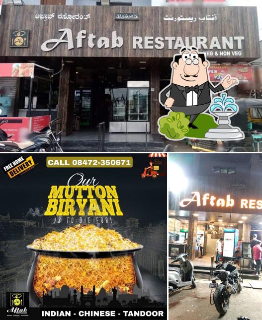 The restaurant's exterior and food