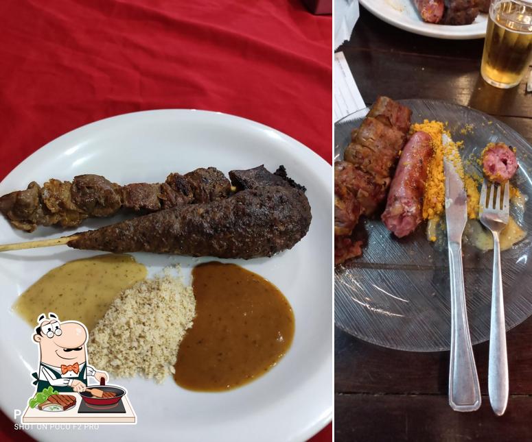 Peça refeições de carne no Garagem do Espeto