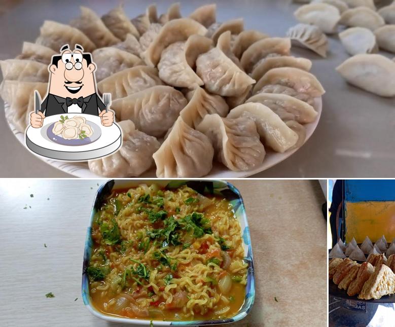 Dumplings at miniature food stall