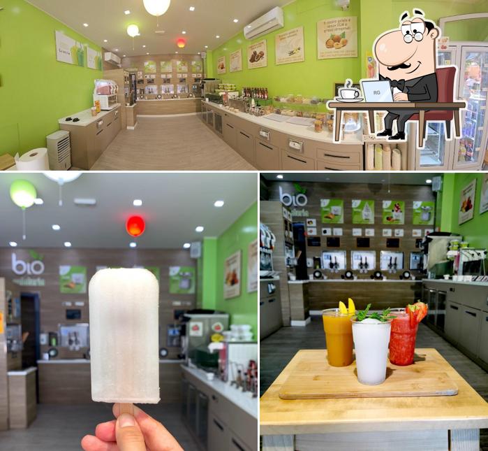 Gli interni di Biogelateria