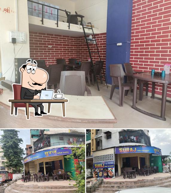 The interior of Suraj family restaurant