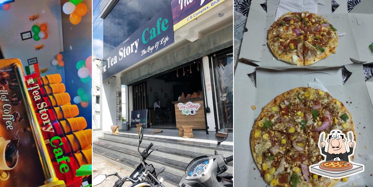 Order pizza at Tea story cafe