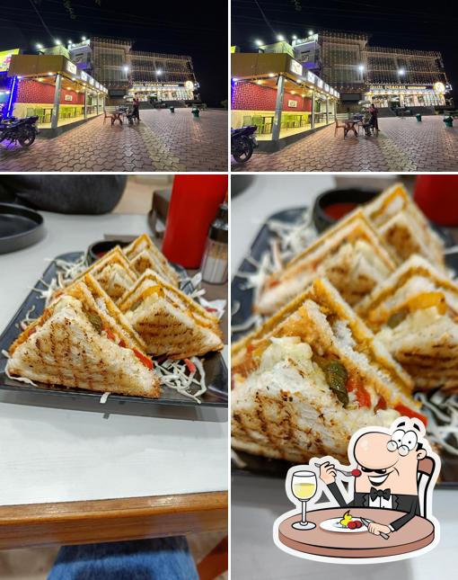 The image of food and exterior at Shri Pradah Restaurant