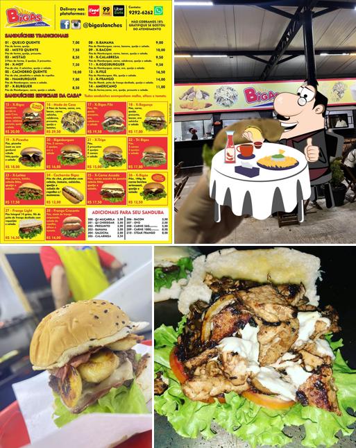 Peça um hambúrguer no Bigas Lanches