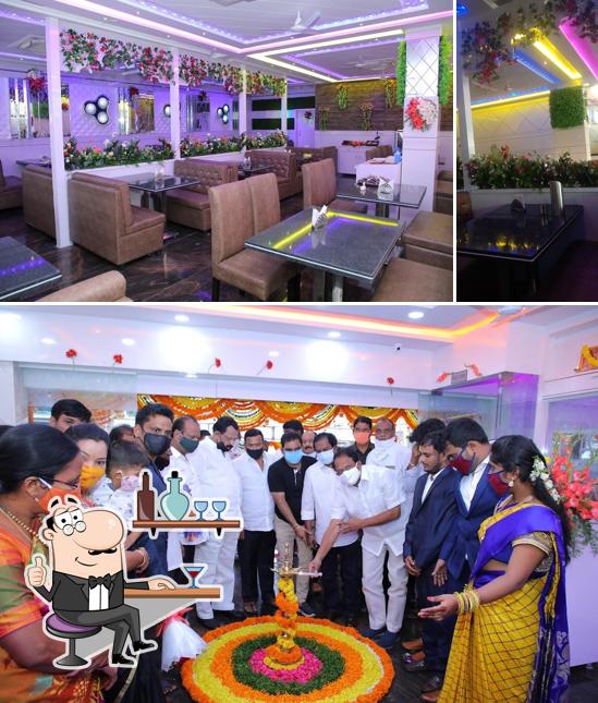 The interior of Hotel Sri Raghavendra Udupi Veg