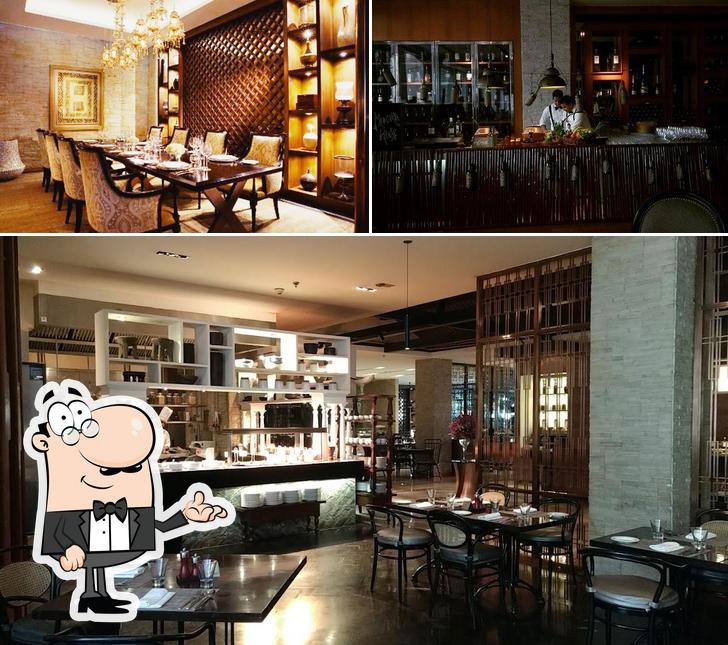 The restaurant's interior and bar counter