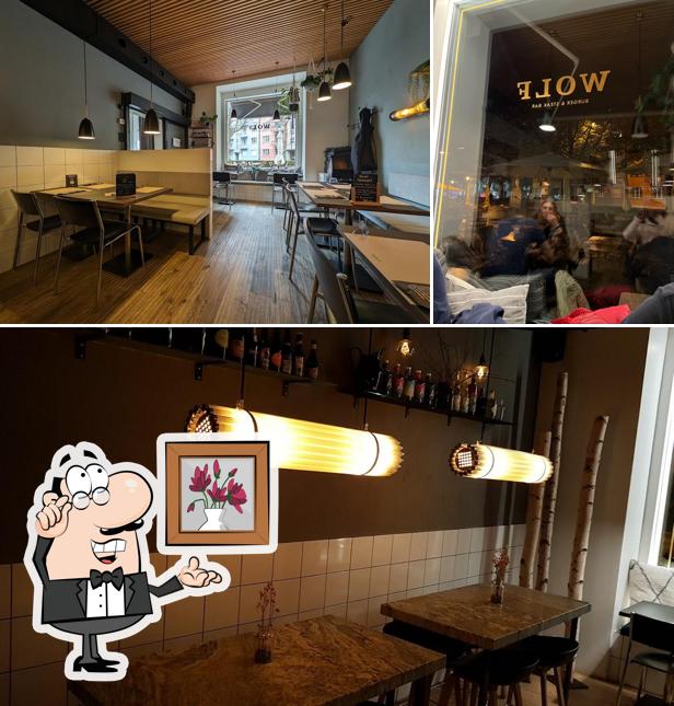 Gli interni di Wolf Burger & Steak Bar