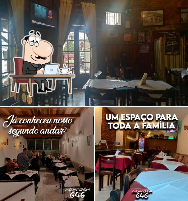 O interior do Armazém 646 - Bar e Restaurante