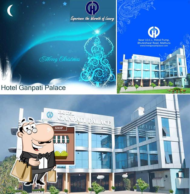 The exterior of Hotel Ganpati Palace And Majestic Banquets