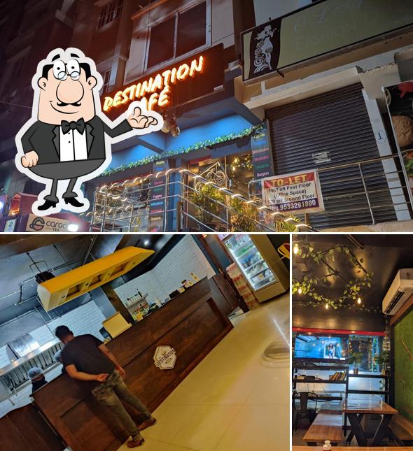 The interior of Destination Cafe