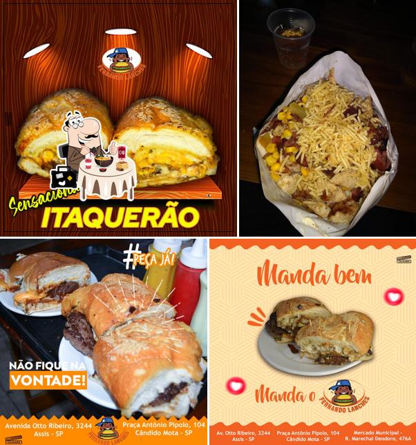 Sanduíche de carne de porco desfiada em Fernando Lanches