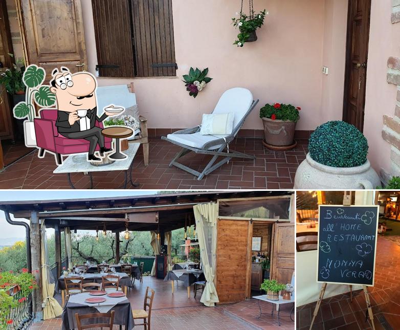 Questa è la foto che presenta la interni e lavagna di Nonna Vera Home Restaurant